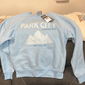 Park City Après Ski Club Light Blue Sweater
